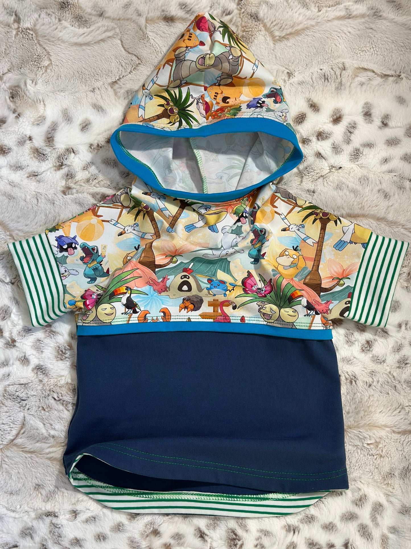 Dolman avec capuche poke beach 6-18M