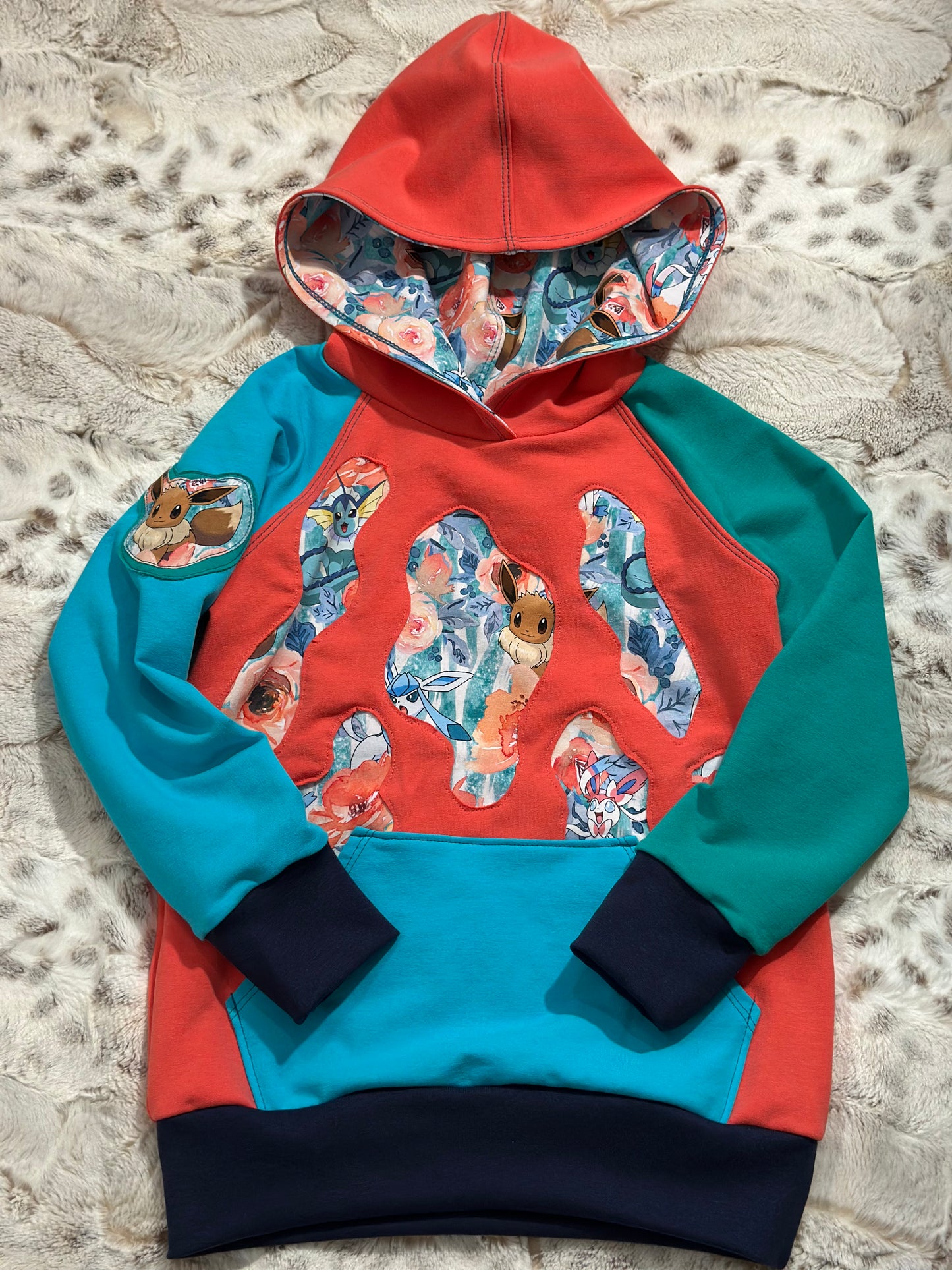 Hoodie evee 5T corail foncé